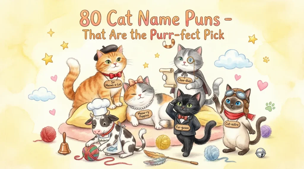 funny cat name puns